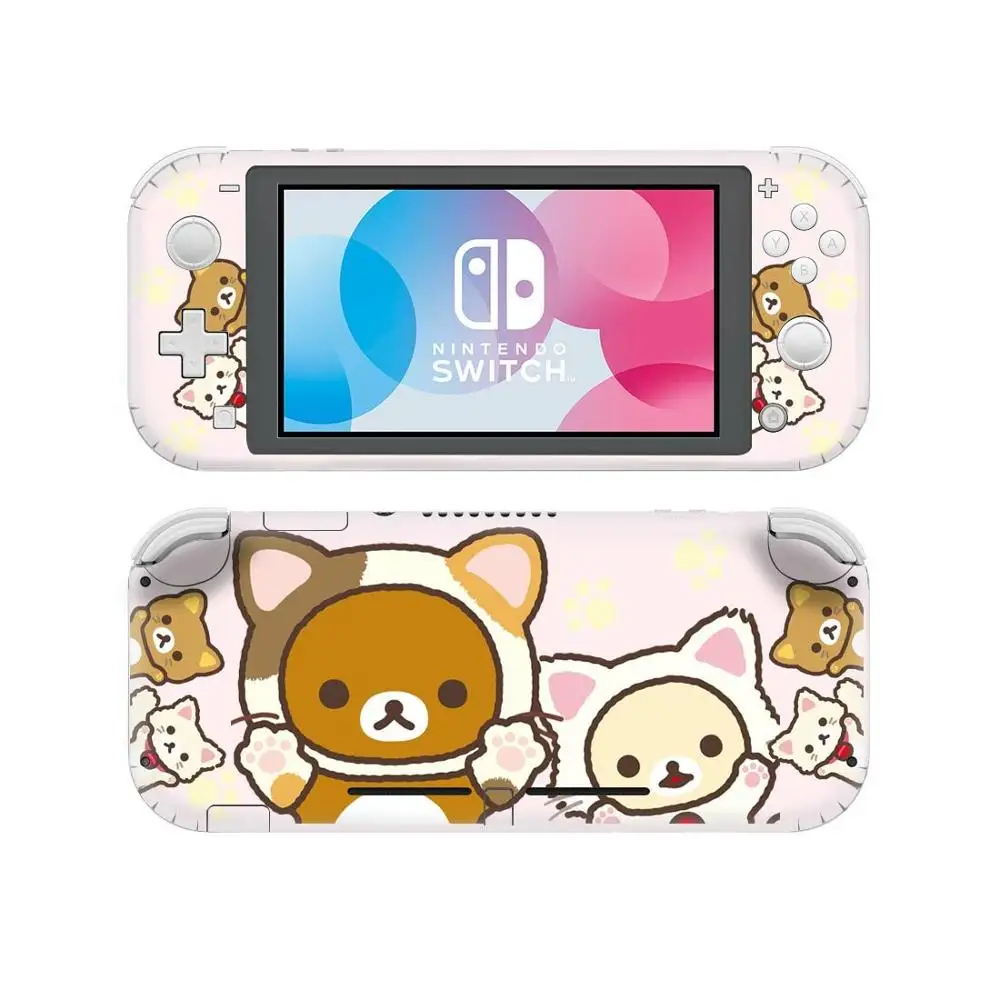 Rilakkuma NintendoSwitch skórka naklejka naklejka na Nintendo Switch Lite Protector przełącznik do Nintendo Lite skórka naklejka Vinyl