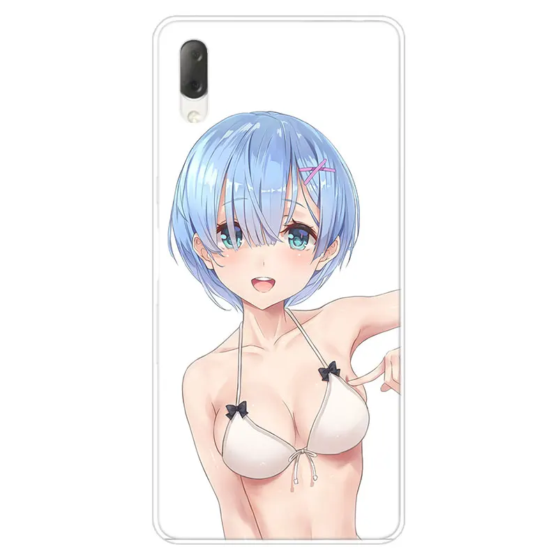 ; аниме «вновь ноль ОЗУ Rem Жесткий Чехол для sony Xperia L1 L2 L3 X XA XA1 XA2 ультра E5 XZ XZ1 XZ2 компактный XZ3 M4 Aqua Z3 Z5 премиум-класса