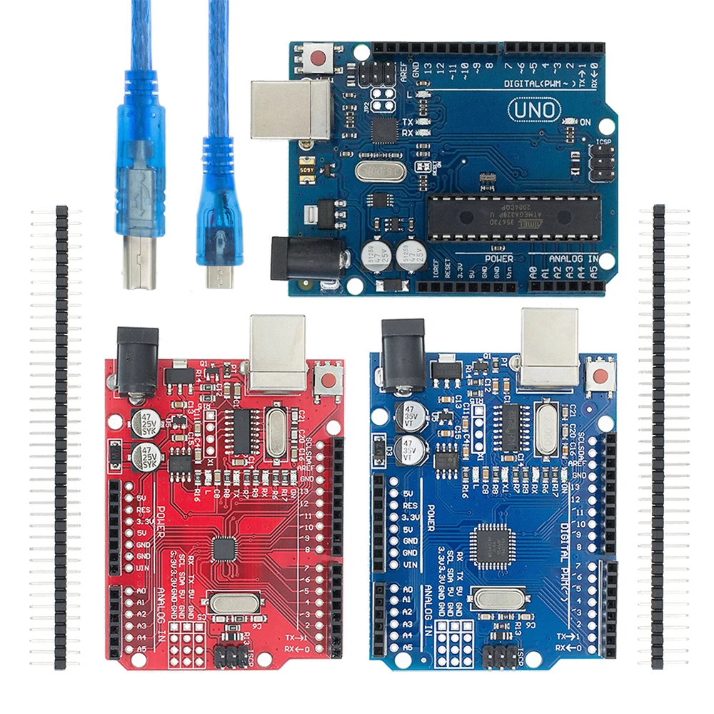 Uno r3 ch340g + mega328p smd chip 16mhz para arduino uno r3 placa de desenvolvimento cabo usb atega328p um conjunto