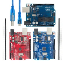 Uno r3 ch340g + mega328p smd chip 16mhz para arduino uno r3 placa de desenvolvimento cabo usb atega328p um conjunto