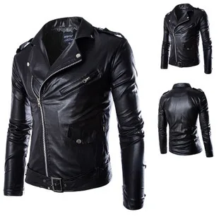 Импортные товары, стиль, корейский стиль, локомотив, Slim Fit, кожаное пальто, мужская кожаная куртка, пальто, английская Мода, мужское кожаное пальто