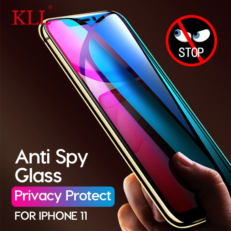 Антишпионское закаленное стекло с полным покрытием для iPhone 11 Pro XS Max X XR 9H