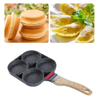 

Four-hole Frying Pot Thickened Omelet Pan Non-stick Egg Pancake Steak Pan Cooking Pot Breakfast Maker Egg Hamburguer Pans Set