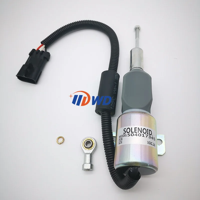 

504017345 ES1751E-24 113483 F4BE0684M 1223.3594.30 24V Stop Solenoid for Kobelco E215 CASE NEW HOLLAND Shinko