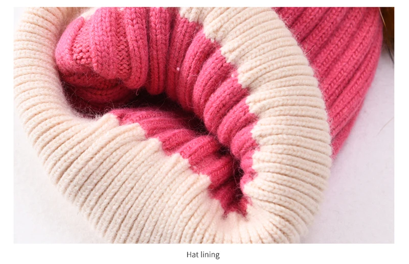 Waliicorners Cashmere Wool Knitted Bonnet Fur Ball Beanie Cap Beanie Hat Fashion Real Fur Pompom Hats 35 H9c8a61228d0b48449c43a8f21dde9ab7I