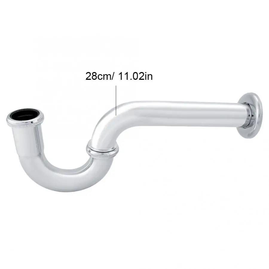 Трубы из нержавеющей стали хром полированный Прочный P-trap раковина трубы загрязнения разряда