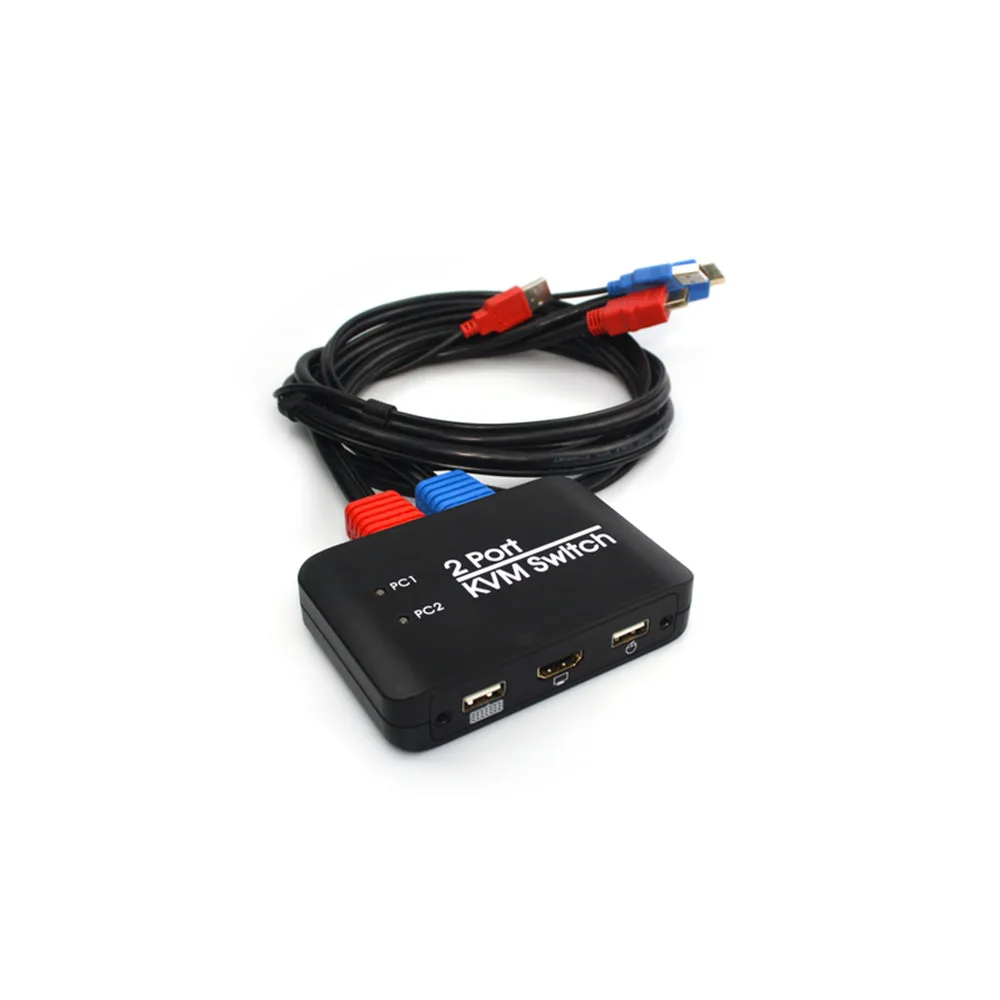 HDMI коммутатор 2 в 1 выход HDMI KVM переключатель 2 порта USB Мышь Клавиатура sharer Поддержка USB