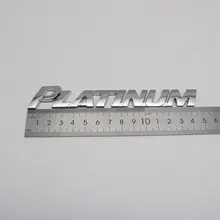Emblema de platino para coche, 3D pegatina con letras, placa de identificación trasera de maletero, cromado y plateado, para Toyota