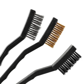 

3Pcs/Set Steel+Copper+Nylon Wire Brush Nozzle Hot Bed Cleaning for 3D Printer FKU66
