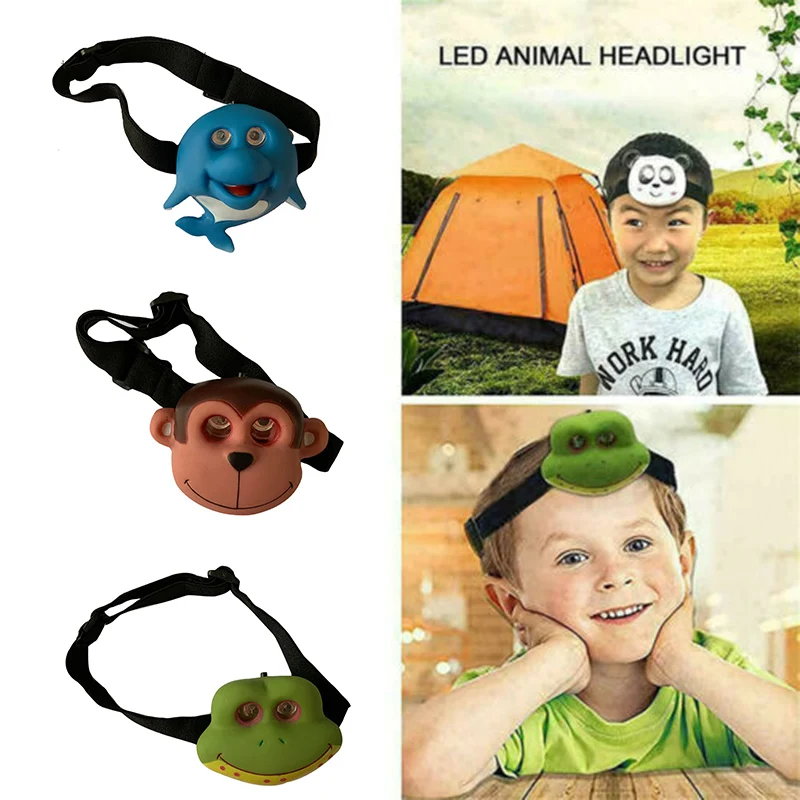 Children Head Light Animal Shaped Led Head Lamp Cartoon Animal Headlamp