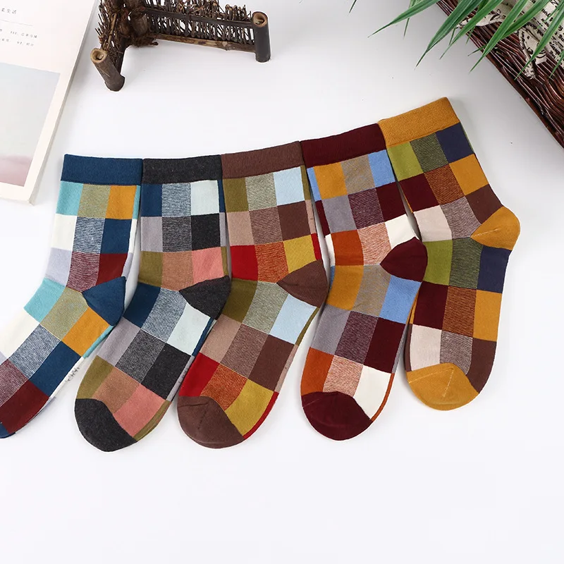 VERIDICAL, мужские носки, хлопковые, квадратные, модные, sox weed happy socks, деловые, зимние мужские короткие носки, calcetines, 5 пар/лот, хип-хоп