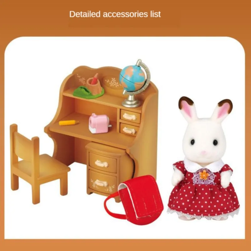 

Sylvanian Families Toy Forest Chocolate Rabbit Sister Furniture Set GIRL'S Play House Doll 5016