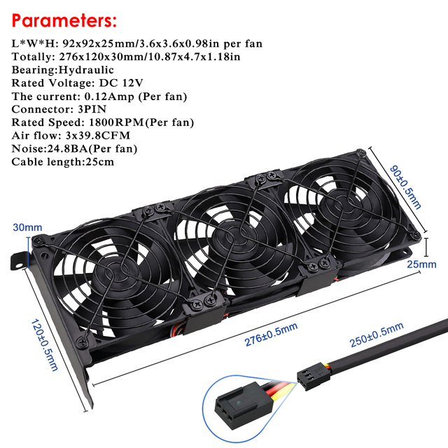 Universal VGA Cooler 80MM 90MM Ultra Quiet Desktop Computer Chassis PCI Graphics Card Double Fan&Triple Fan Radiator