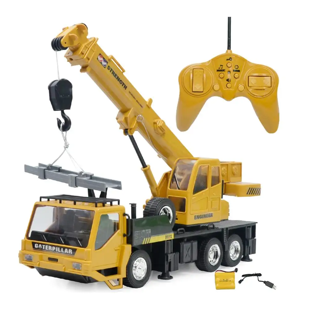 

Remote Control Truck Crane Toy Rechargeable Remote Control Lifting Simulation Crane Toy For Children Model Birthday Gifts