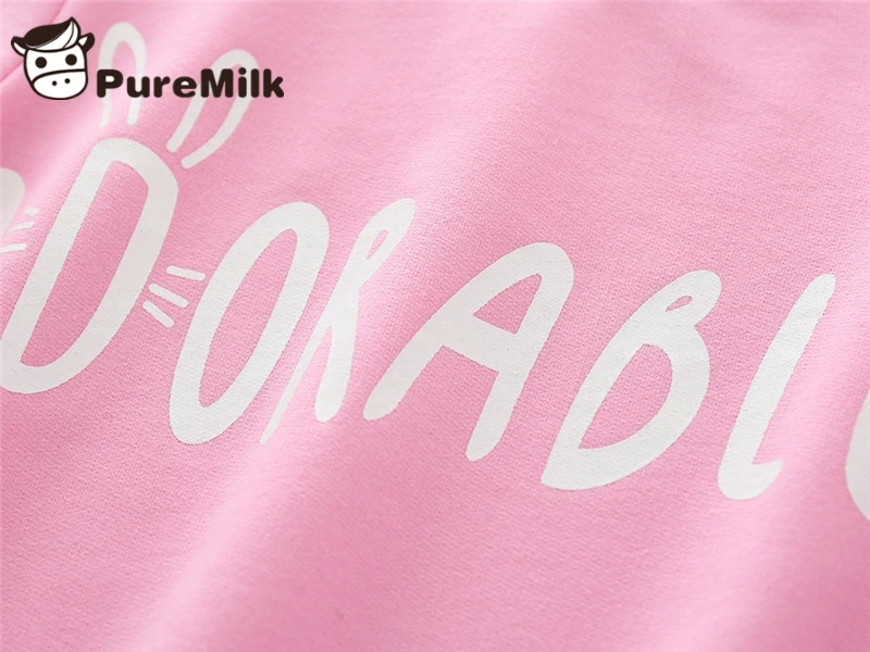 PureMilk комплект одежды из хлопка для новорожденных; розовая футболка с зелеными штанами; повседневная одежда для малышей