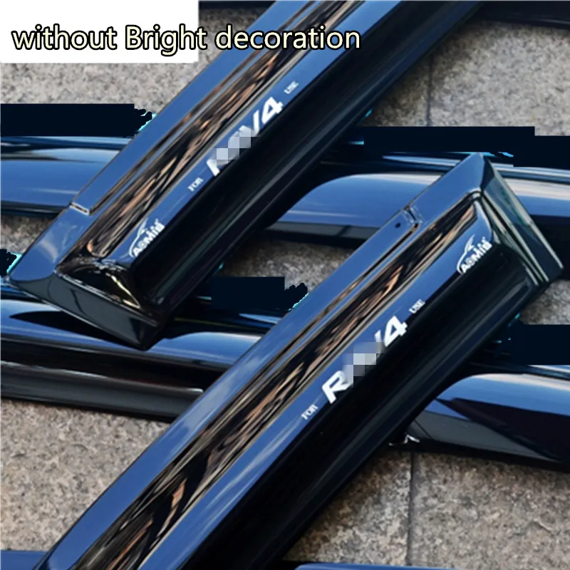 without bright dec Боковое ветровое Окно дефлекторы козырек для лобового стекла автомобиля на окна аксессуары для toyota rav4 rav 4 - Цвет: without bright dec