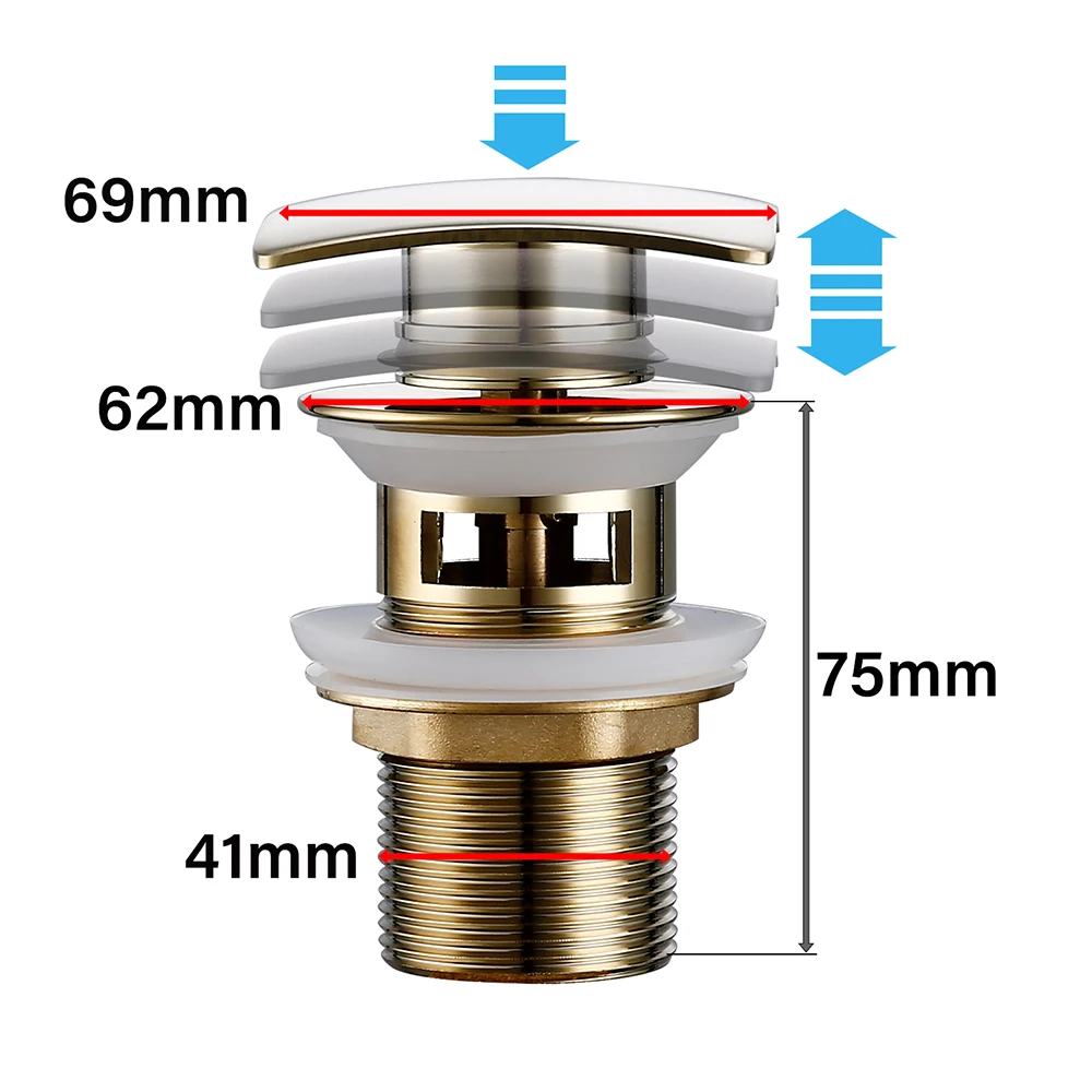 Brass Basin Sink Pop-Up Drainage Square Antifouling Easy To Clean Kitchen Pipe Bathroom Accessories basin sink drain basin drain stopper bathroom sink stopper bathroom sink plug washbasin drain plug
