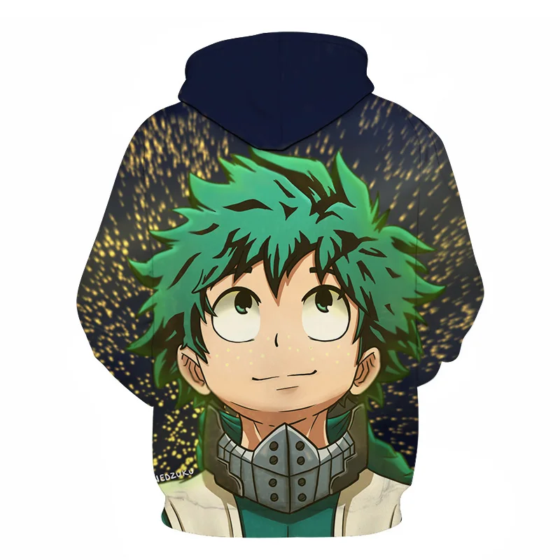My Hero Academia Boku 3D Anime Printed Pullover Hoodies  
