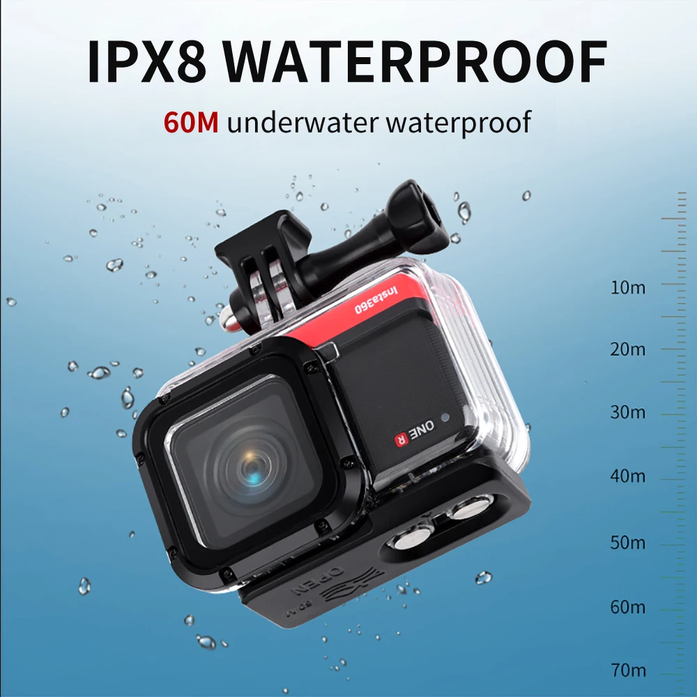 Подводный чехол RuigPro 60 м водонепроницаемый защитный для Insta360 ONE R 4K 360 Edition камеры