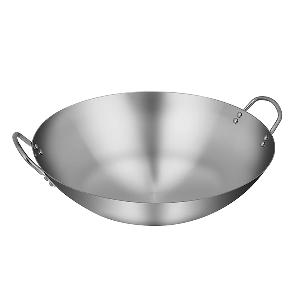 Чугунная сковорода для вок, чугунная сковорода, не покрытая покрытием, общего использования для газовой и индукционной плиты, китайская сковорода для посуды, кухонные инструменты, сковорода для вока - Цвет: 78cm Commercial