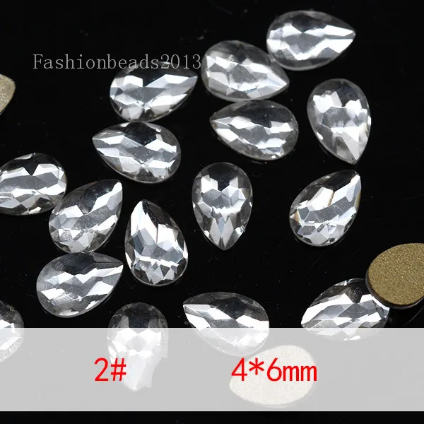 No2 4x6mm teardrop Ааааа класс 99% аналогичный Swa 20 шт Кристалл flatback не-горячей фиксации крошечные Стразы для украшения ногтей камни мульти форма link1 No29 - Цвет: No2 4x6mm teardrop