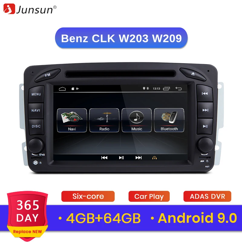 Junsun DSP 4G+ 64G для Mercedes Benz W203 CLK W208 W209 W463 автомобильный мультимедийный плеер Радио Android 9,0 gps DVD FM RDS