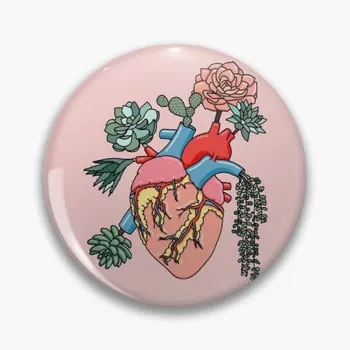 

Succulent heart Pins For Backpacks Cartoon Pin Badge Decoration Brooches Metal Badges