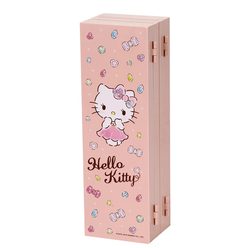 Hello kitty шкатулка классическая Складная экранная пластиковая коробка для хранения сережек Пылезащитная подвесная стойка для ювелирных изделий пластиковые полки
