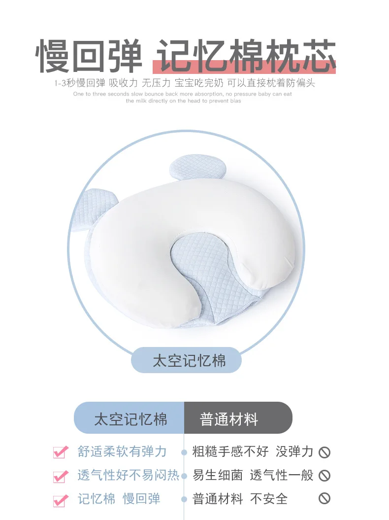 New Style Bear Infant Memory Baby Pillow Infant Stereotypes Memory Pillow Cotton Core Anti Migraine Baby Memory Pillow