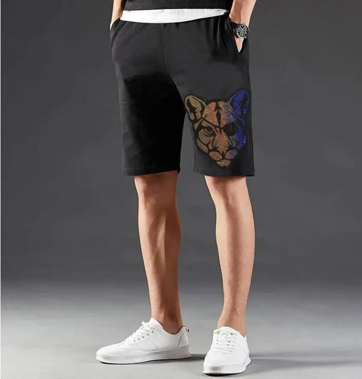 

2021 New Men Hot drill Fitness Loose Shorts Summer Quick-dry Cool Short Pants Male Casual Brand