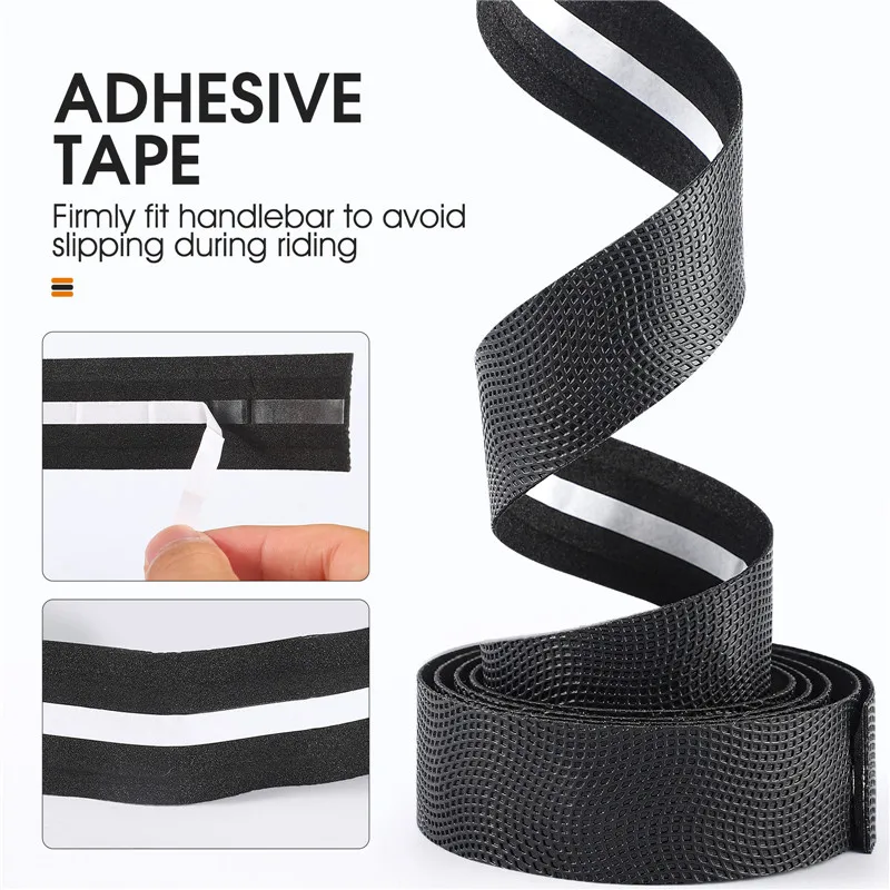 WEST BIKING Bike Handlebar Tape Anti-slip Silica Gel EVA Shock Absorption Road Bicycle Handle Bar Tape Wrap End Plug Accessories