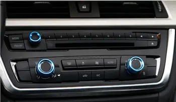 

For BMW X5 E70 2008 2009 2010 2011 2012 2013 Aluminium alloy Inner Air Condition knobs Decorative Covers 3pcs Red Blue Silver