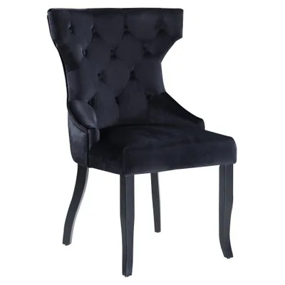 

Elegant factory hot sale price black High Backrest dining chair promotion for wedding banquet home