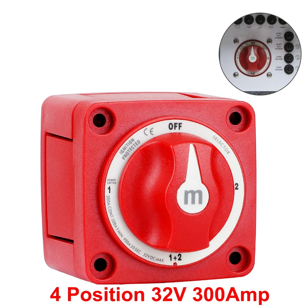 3 4 Position 32v 300 Amp Mseries Waterproof Ignition Protected Marine