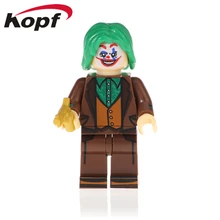 Пластиковые Мстители Marvel, супергерои, Джокер, яд, пингвин, строительные блоки, фигурки, кирпичи, игрушки для детей, XH 1020