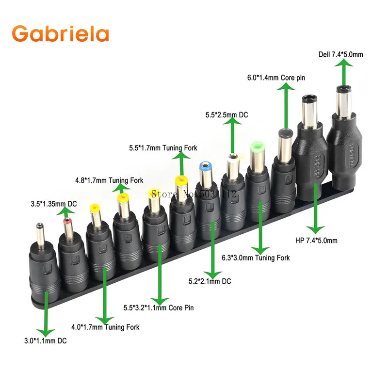 Ноутбук DC наборы адаптеров питания 38 шт. Универсальный 5,5 мм x 2,1 мм DC AC наконечники переходника питания разъем питания Jack наборы