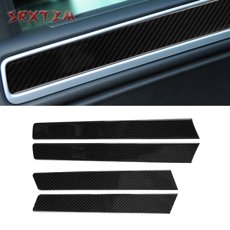 

Car Accessories Interior Decoration Carbon Fiber Window Door Panel Stickers For Vw Touareg 2011 2012 2013 2014 2015 2016 2017