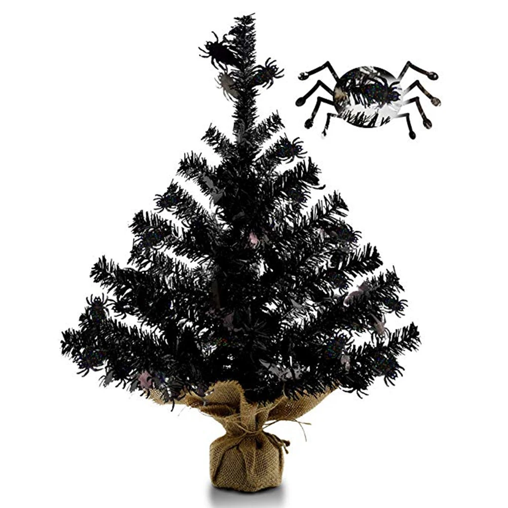 

40cm Halloween Tree Small Tabletop Tree Mini Fake Branches Tree With Burlap Wrapped Base For Wedding Desk Decorations