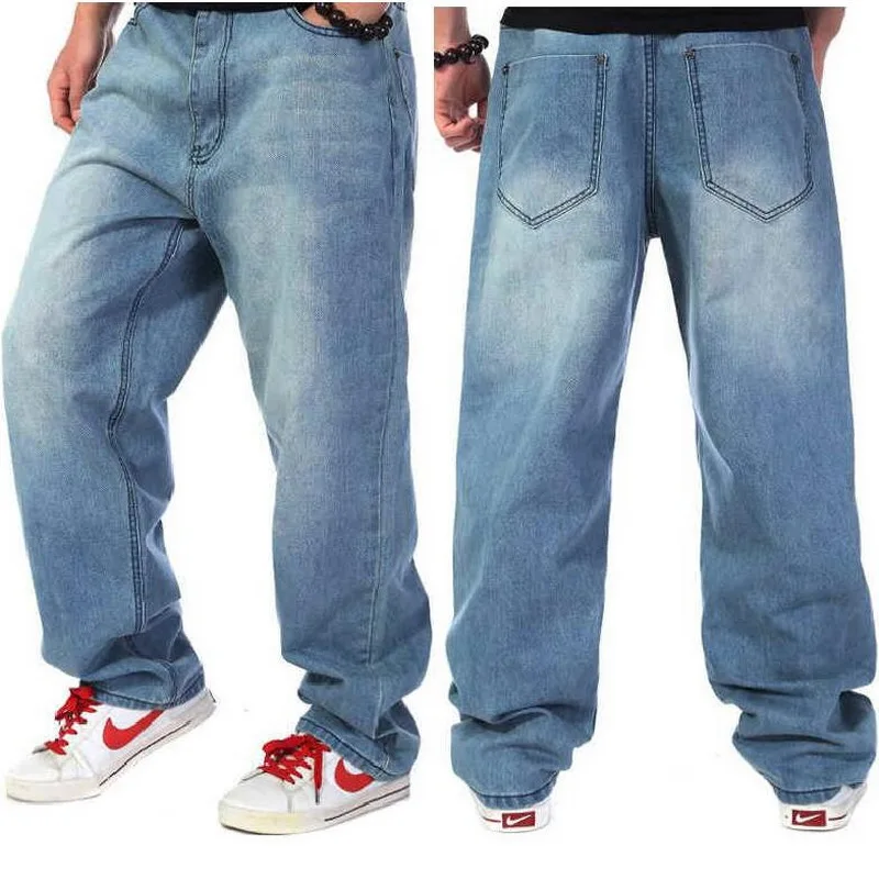 

Man Loose Jeans Hip Hop Skateboard Jeans Baggy Pants Denim Pants Hip Hop Men Jeans Streetwear Retro Jeans size 30-46