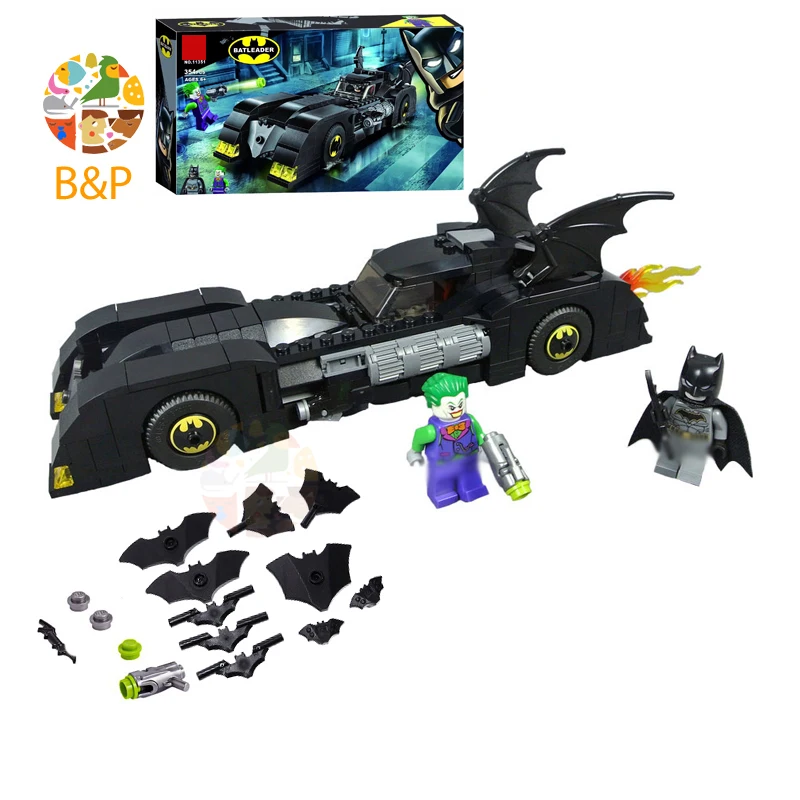 Comprar 76119 354 serie de superhéroes de Uds. El batimóvil La búsqueda del modelo Joker bloques de construcción juguetes educativos 11351 de regalo
