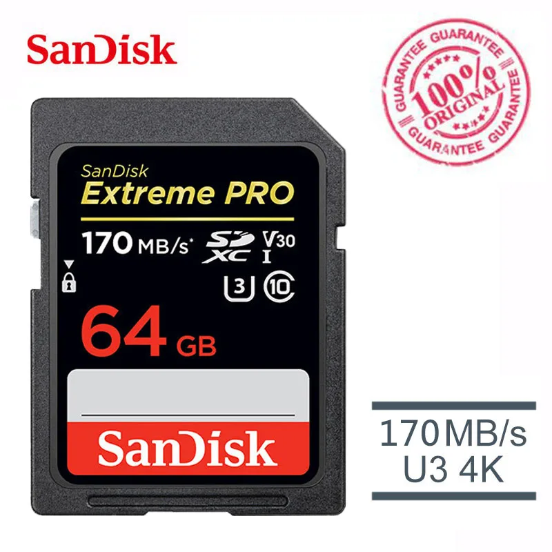 SanDisk Extreme Pro/Ultra флэш карта памяти U3/U1 32 Гб sd 128 64 256 16 видеокарта SD SDXC SDHC для