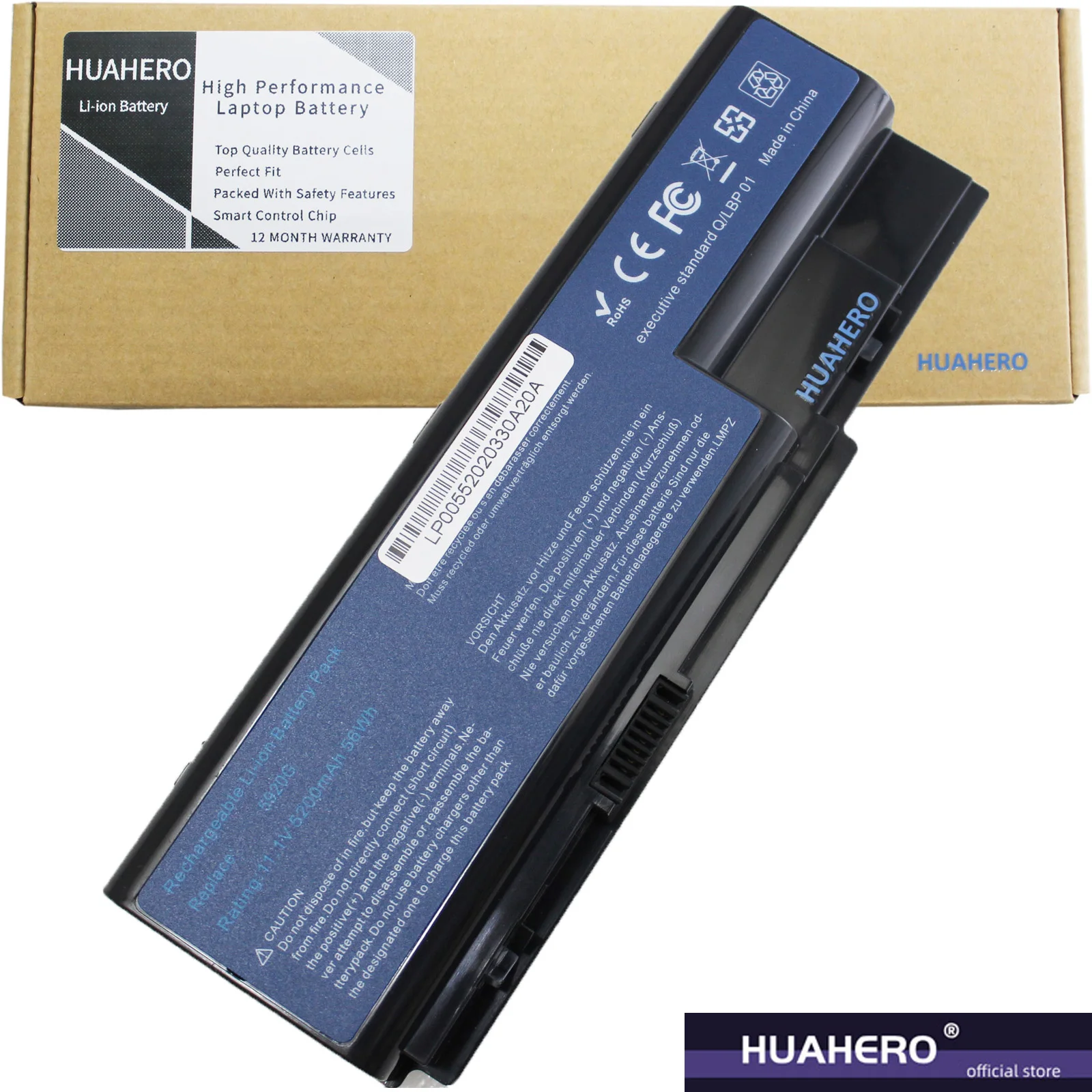 

HUAHERO Battery For Acer Aspire 5520 5310 5920 AS07B31 AS07B32 AS07B41 AS07B42 AS07B51 AS07B52 AS07B71 AS07B31 AS07B51 AS07B61