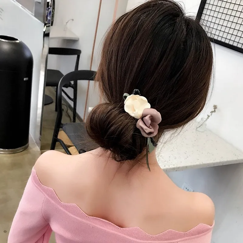 

Tie Head Japanese Korean Goods Semi-Fluffy Head Hair Band Style Shaper Lazy Flexible Meatball Useful Product South Korea Headdre