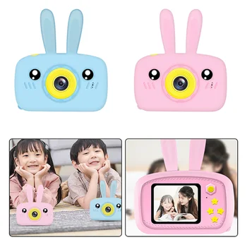 

Rabbit Ears Child camera HD digital camera 32G Cute Cartoon Camera toys Children Birthday Gift 1600w Child Toys Camera USB