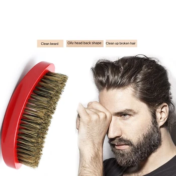 

Beard Brush Hair Brush Boar ic Wave Curved Palm Brush