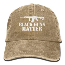 Черные пистолеты материя джинсовая шляпа регулируемые мужские бейсболки