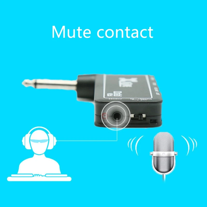 Mini Rechargeable Electric Guitar Plug Headphone Amp Amplifier Digital Delay Effect Guitar Accessory
