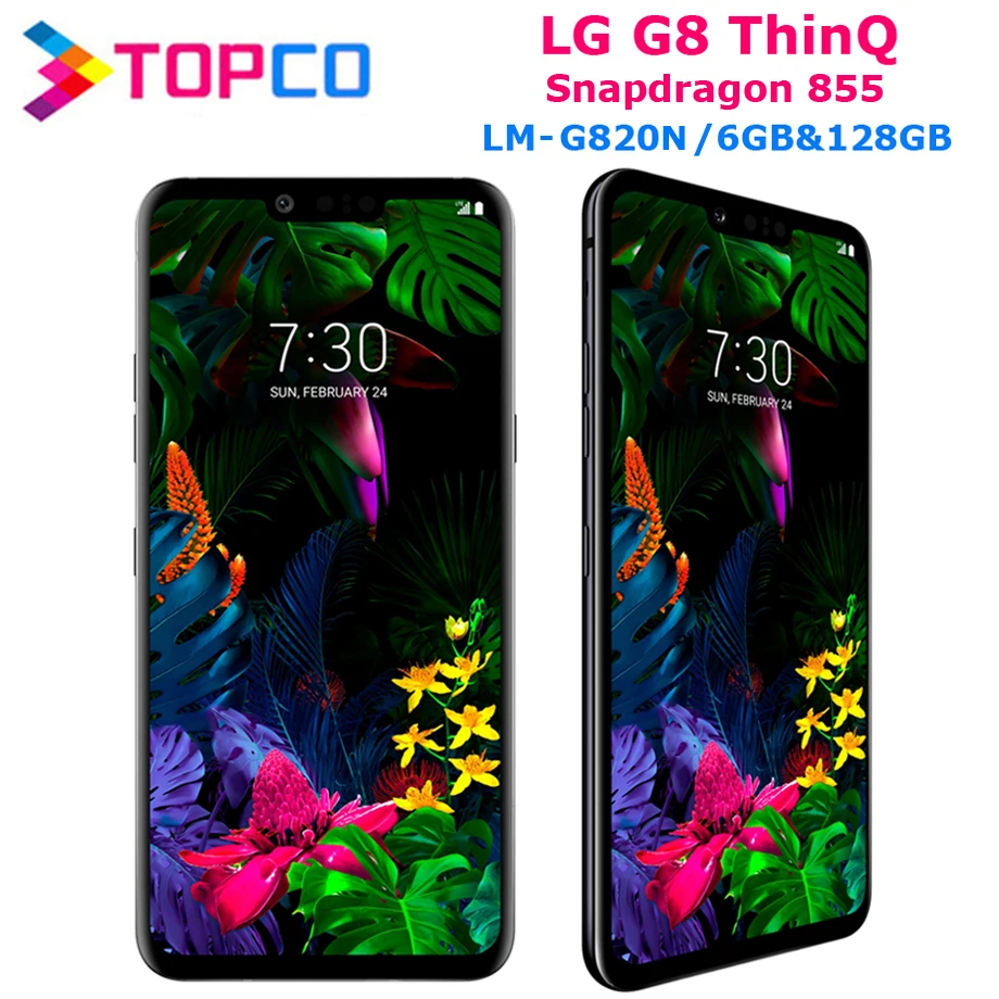 LG G8 ThinQ LM-G820N, разблокированный LTE Android телефон Snapdragon 855, четыре ядра, 6,1 дюймов, 6 ГБ и 128 ГБ, тройная камера, отпечаток пальца, NFC