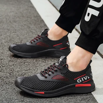 

Outdoor Running Casual Shoes Men Sneakers Breathable Summer New Mesh Trend Lace Up Masculino High Quality Wholesale Footwear