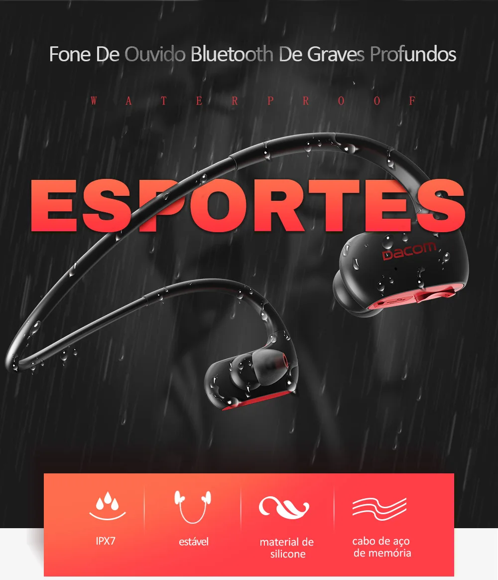 baixo ipx7 à prova dwireless água sem